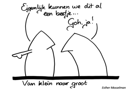 van klein naar groot